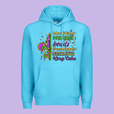 Mardi Gras Parades Beads French Quarter Beignets K Premium Hoodie Designed By Maliassmallbusiness