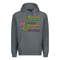 Rock mardi gras parades beads french quarter beignets k Premium Hoodie - MaliasSmallBusiness