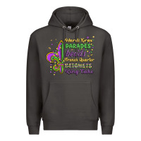 Smoke mardi gras parades beads french quarter beignets k Premium Hoodie - MaliasSmallBusiness