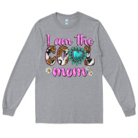 Heather Grey i am cool mom Long Sleeve Tee - texasbilliewilder
