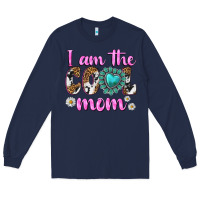 Navy i am cool mom Long Sleeve Tee - texasbilliewilder
