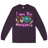 Plum i am cool mom Long Sleeve Tee - texasbilliewilder