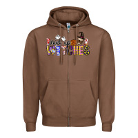Chestnut Drink Up Witches Zipper Hoodie - CowhideDigitalArt