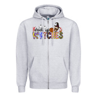Heather Grey Drink Up Witches Zipper Hoodie - CowhideDigitalArt