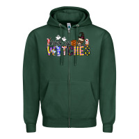 Sports Green Drink Up Witches Zipper Hoodie - CowhideDigitalArt