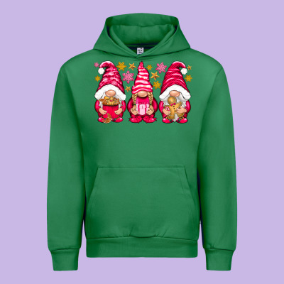 Pink Christmas Gnomes Urban Hoodie Designed By Nancycooperartshop