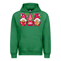 Emerald Pink Christmas gnomes Urban Hoodie - NancyCooperArtShop