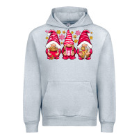 Heather Grey Pink Christmas gnomes Urban Hoodie - NancyCooperArtShop