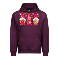 Mauve Wine Pink Christmas gnomes Urban Hoodie - NancyCooperArtShop