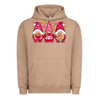Pigment Burro Pink Christmas gnomes Urban Hoodie - NancyCooperArtShop