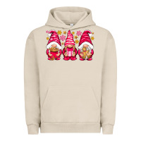 Pigment French Oak Pink Christmas gnomes Urban Hoodie - NancyCooperArtShop