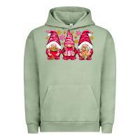Pigment Oil Green Pink Christmas gnomes Urban Hoodie - NancyCooperArtShop