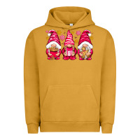 Pigment Peanut Butter Pink Christmas gnomes Urban Hoodie - NancyCooperArtShop