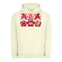 Pigment Pistachio Pink Christmas gnomes Urban Hoodie - NancyCooperArtShop