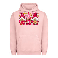 Pigment Salmon Pink Christmas gnomes Urban Hoodie - NancyCooperArtShop