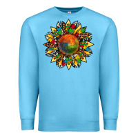 Ocean Blue autism awareness cowhide leopard sunflower Premium Sweatshirt - Artiststas