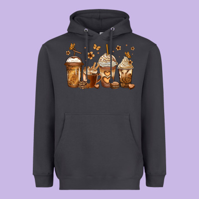 Melanin Afro Coffee Cups Heavyweight Hoodie Designed By Jasminsmagicworld