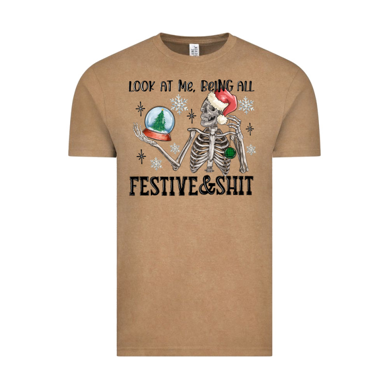 Look At Me Being All Festive And Shit Vintage Tee by MaliasSmallBusiness | Teevron