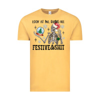 Vintage Mustard look at me being all festive and shit Vintage Tee - MaliasSmallBusiness