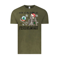 Vintage Olive look at me being all festive and shit Vintage Tee - MaliasSmallBusiness