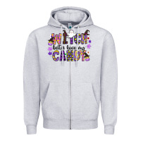 Heather Grey Witch Better Have My Candy Zipper Hoodie - CowhideDigitalArt