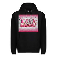 Black valentine's day gnomes Premium Hoodie - MaliasSmallBusiness