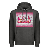 Charcoal Heather valentine's day gnomes Premium Hoodie - MaliasSmallBusiness
