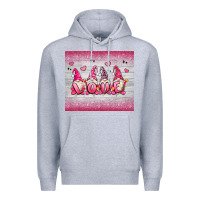 Heather Grey valentine's day gnomes Premium Hoodie - MaliasSmallBusiness