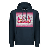 Navy valentine's day gnomes Premium Hoodie - MaliasSmallBusiness