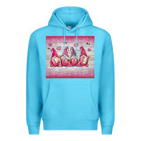 Ocean Blue valentine's day gnomes Premium Hoodie - MaliasSmallBusiness