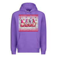 Purple valentine's day gnomes Premium Hoodie - MaliasSmallBusiness