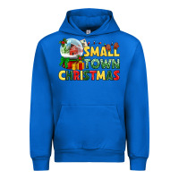 Cobalt Small town Christmas Urban Hoodie - NancyCooperArtShop