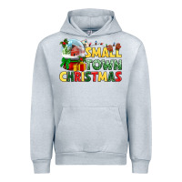 Heather Grey Small town Christmas Urban Hoodie - NancyCooperArtShop