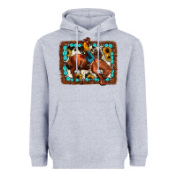 Heather Grey rodeo cowboy Heavyweight Hoodie - JahusDesignShop