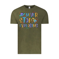 Vintage Olive never stop exploring Vintage Tee - MaliasSmallBusiness