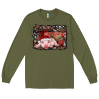 Army Green all i want for christmas is a pig baby Long Sleeve Tee - RanaPortraitStore