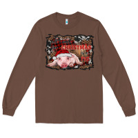 Chestnut all i want for christmas is a pig baby Long Sleeve Tee - RanaPortraitStore