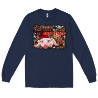 Navy all i want for christmas is a pig baby Long Sleeve Tee - RanaPortraitStore