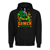 Black Gamer chaun st.patricks day Zipper Hoodie - Neo Western