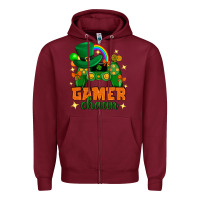 Burgundy Gamer chaun st.patricks day Zipper Hoodie - Neo Western