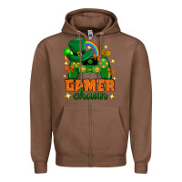 Chestnut Gamer chaun st.patricks day Zipper Hoodie - Neo Western