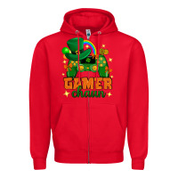 Red Gamer chaun st.patricks day Zipper Hoodie - Neo Western