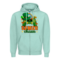Seafoam Gamer chaun st.patricks day Zipper Hoodie - Neo Western