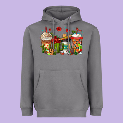 Cinco De Mayo Coffee Cups Heavyweight Hoodie Designed By Jasminsmagicworld