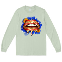 Matcha leopard american flag lips Long Sleeve Tee - Zillion Design Studio
