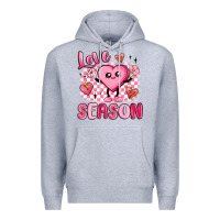 Heather Grey love season Premium Hoodie - MaliasSmallBusiness