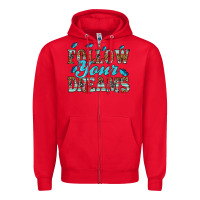 Red follow your dreams Zipper Hoodie - HRA Design Shop