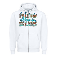 White follow your dreams Zipper Hoodie - HRA Design Shop