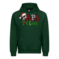 Forest Green Papa Claus with christmas lights and mistletoe Urban Hoodie - NancyCooperArtShop
