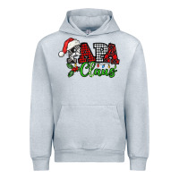 Heather Grey Papa Claus with christmas lights and mistletoe Urban Hoodie - NancyCooperArtShop